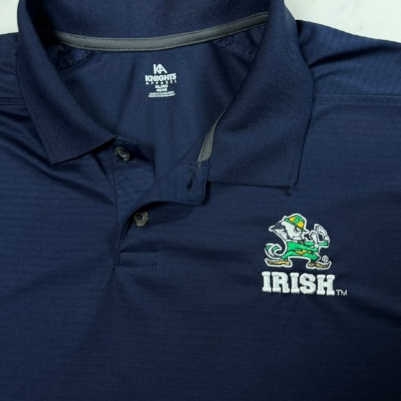 Knights Apparel Other - Knights Apparel Notre Dame Polo Mens XL Navy Blue Excellent Fighting Irish NCAA